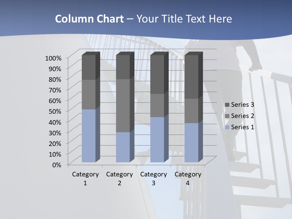 The Man Climbs The Stairs PowerPoint Template