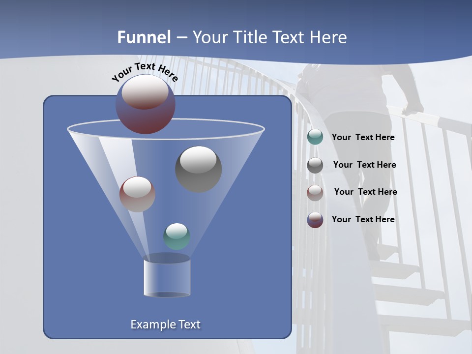 The Man Climbs The Stairs PowerPoint Template