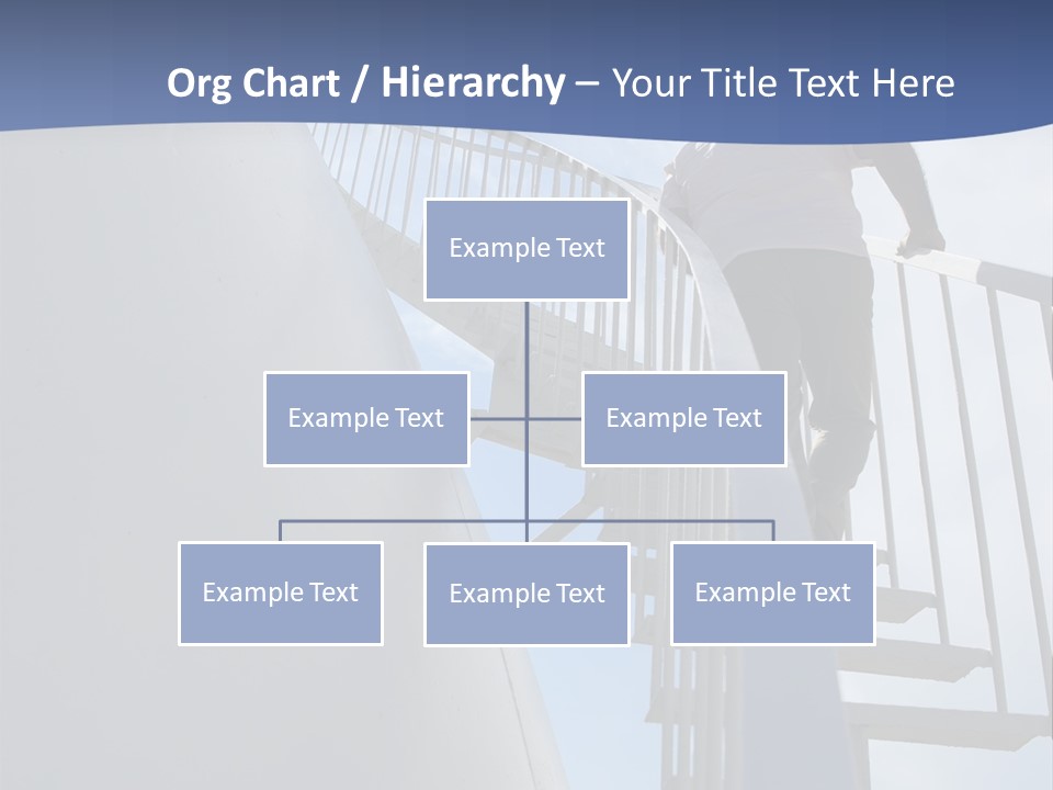 The Man Climbs The Stairs PowerPoint Template