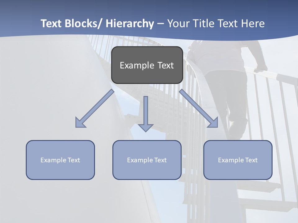 The Man Climbs The Stairs PowerPoint Template