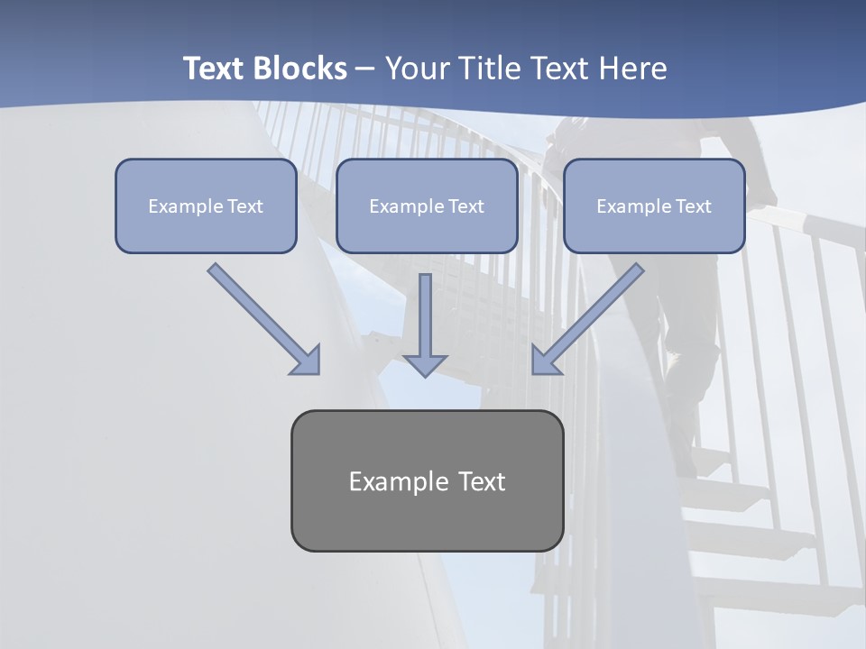 The Man Climbs The Stairs PowerPoint Template