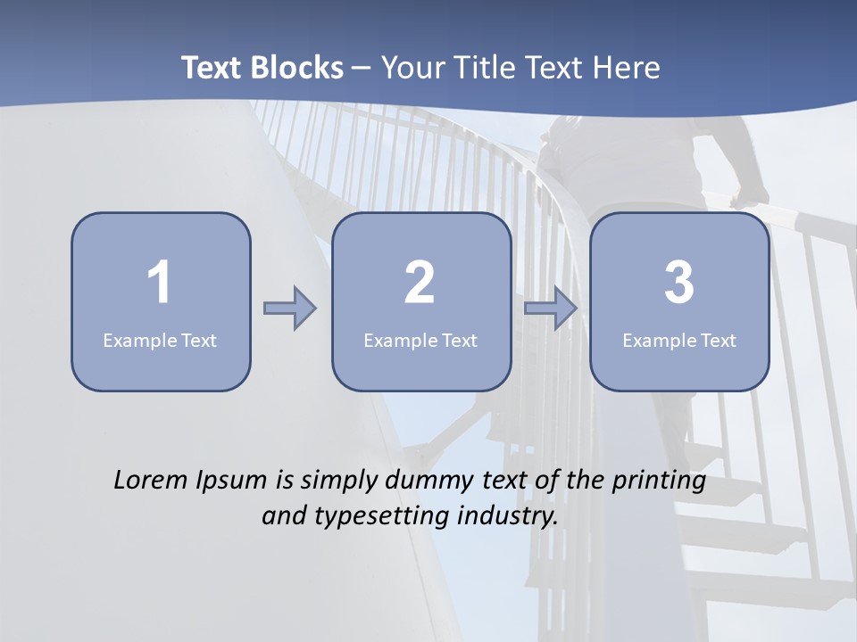 The Man Climbs The Stairs PowerPoint Template