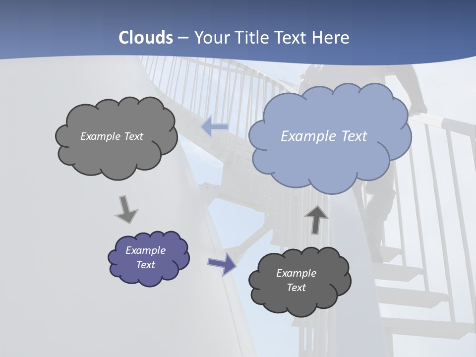 The Man Climbs The Stairs PowerPoint Template