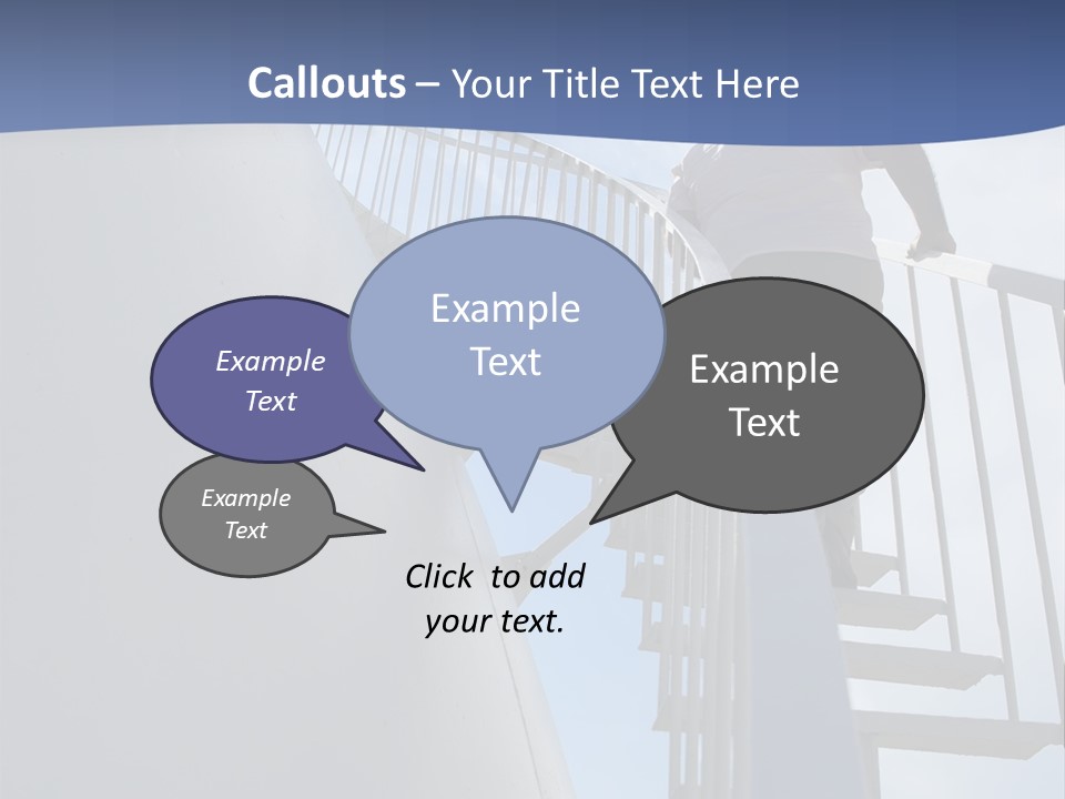 The Man Climbs The Stairs PowerPoint Template