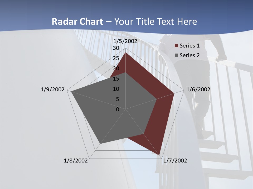 The Man Climbs The Stairs PowerPoint Template