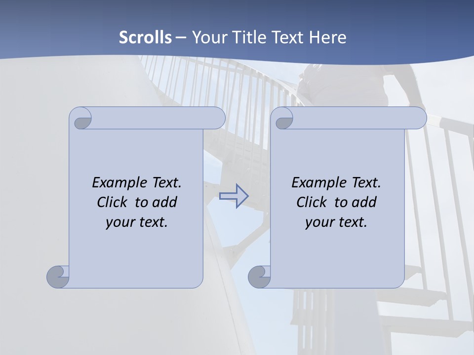 The Man Climbs The Stairs PowerPoint Template