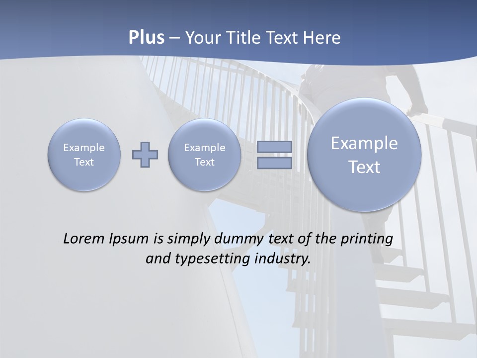 The Man Climbs The Stairs PowerPoint Template