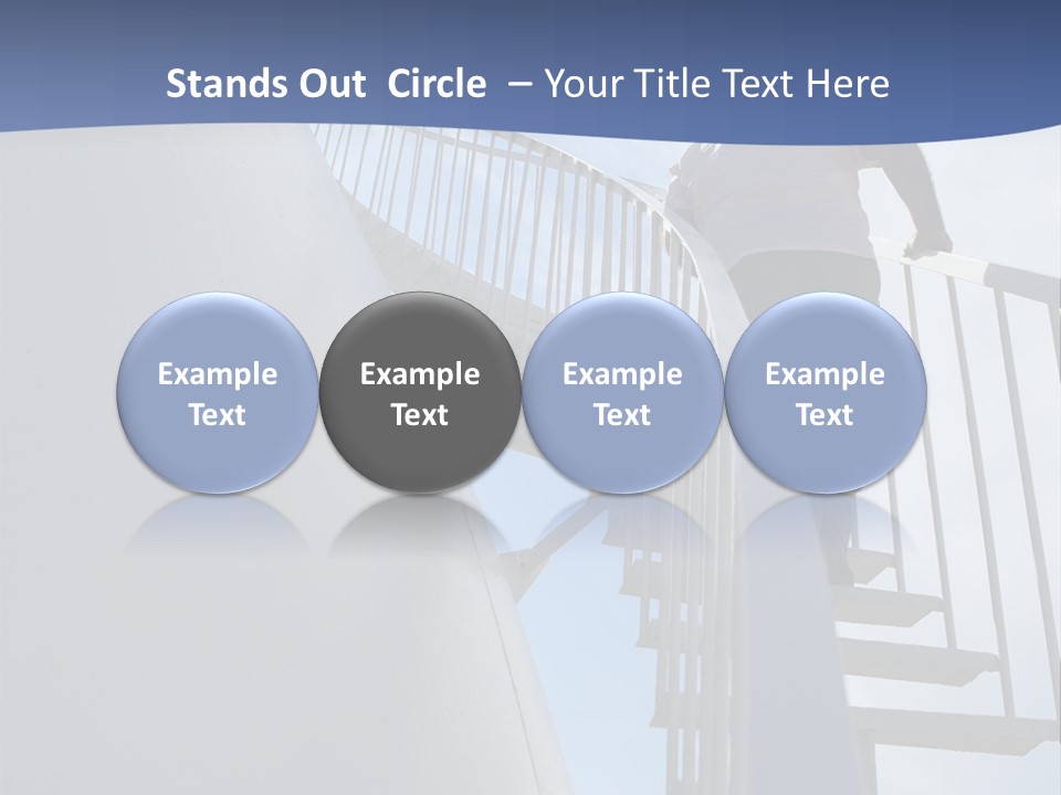The Man Climbs The Stairs PowerPoint Template