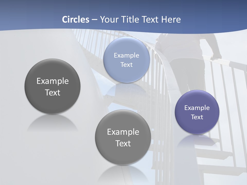 The Man Climbs The Stairs PowerPoint Template