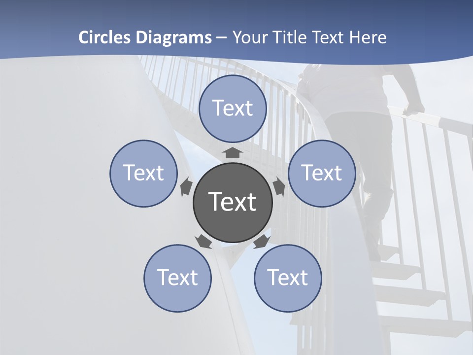 The Man Climbs The Stairs PowerPoint Template