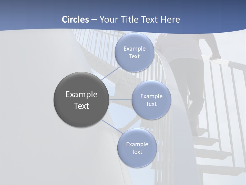 The Man Climbs The Stairs PowerPoint Template