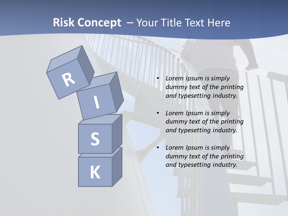 The Man Climbs The Stairs PowerPoint Template