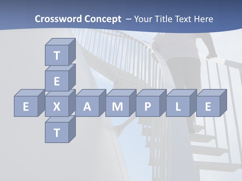 The Man Climbs The Stairs PowerPoint Template