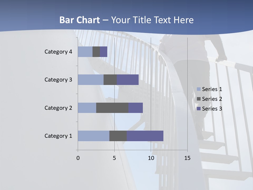 The Man Climbs The Stairs PowerPoint Template