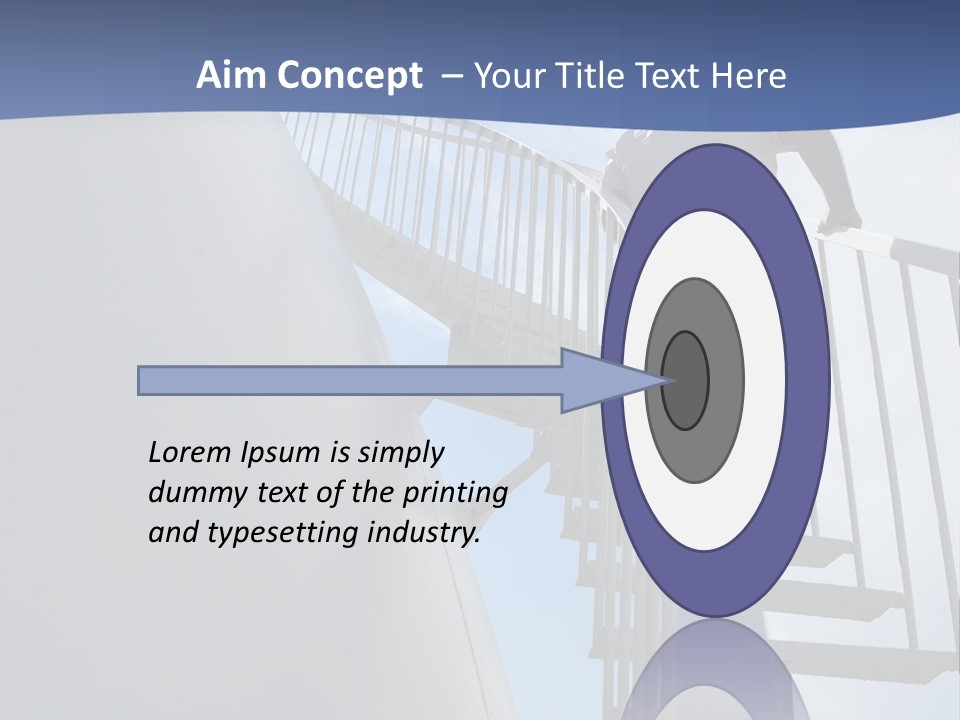 The Man Climbs The Stairs PowerPoint Template