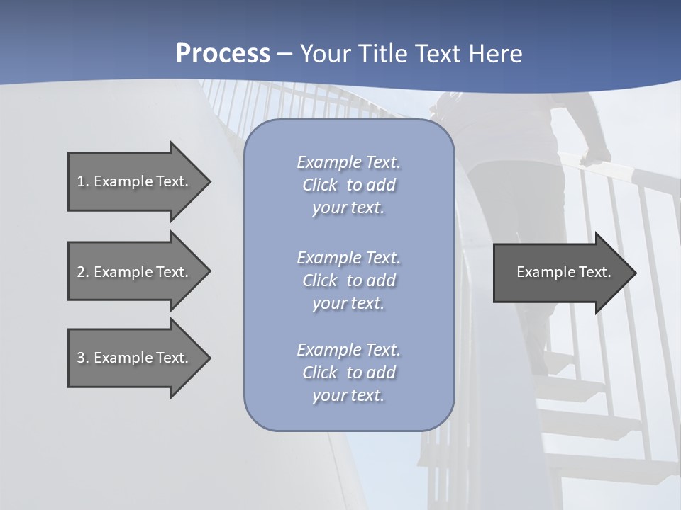 The Man Climbs The Stairs PowerPoint Template
