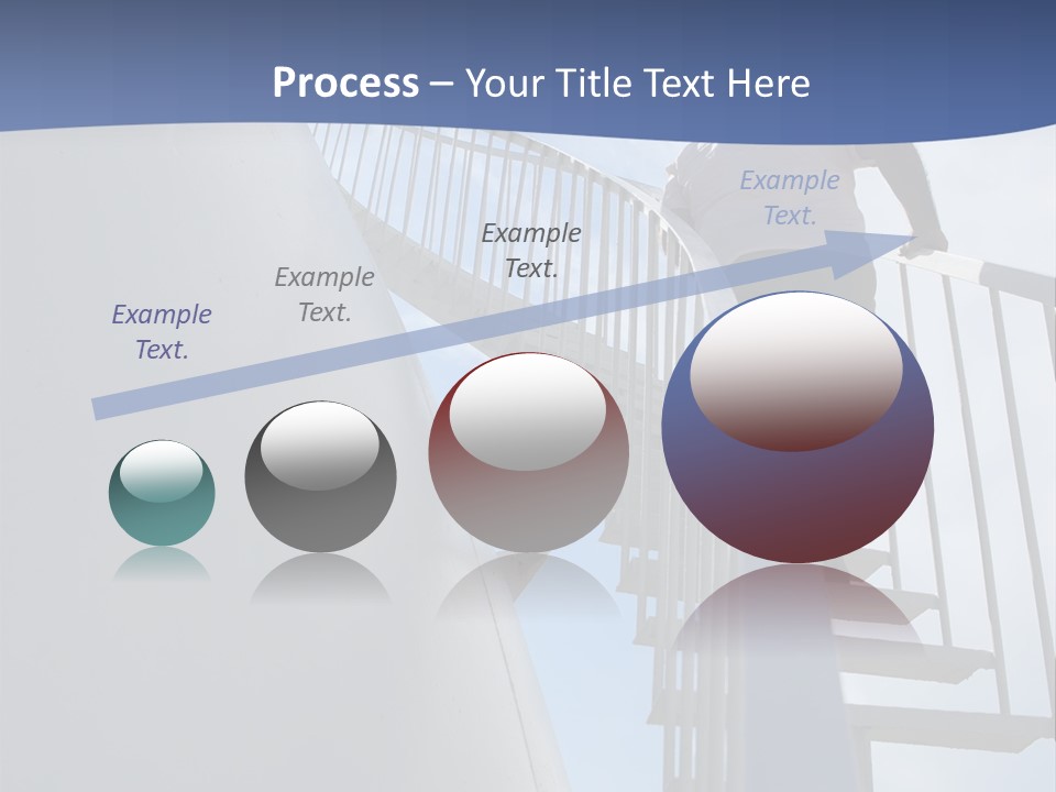 The Man Climbs The Stairs PowerPoint Template