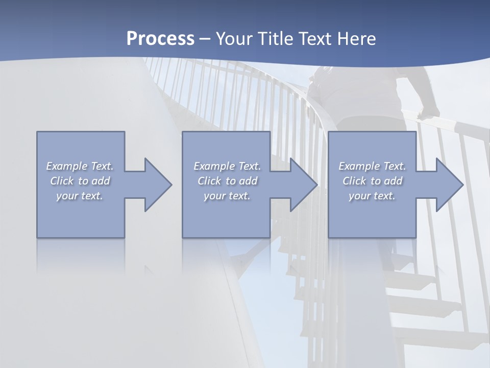 The Man Climbs The Stairs PowerPoint Template