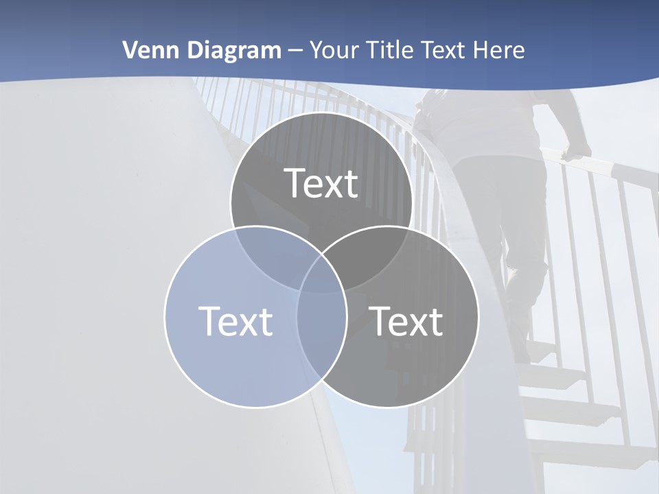 The Man Climbs The Stairs PowerPoint Template
