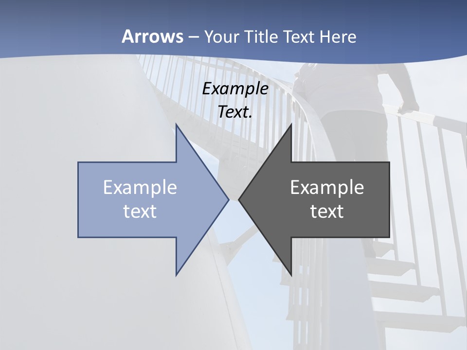 The Man Climbs The Stairs PowerPoint Template