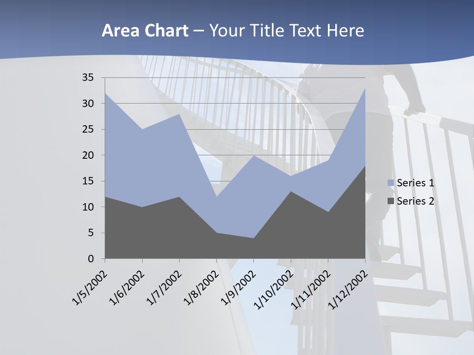 The Man Climbs The Stairs PowerPoint Template