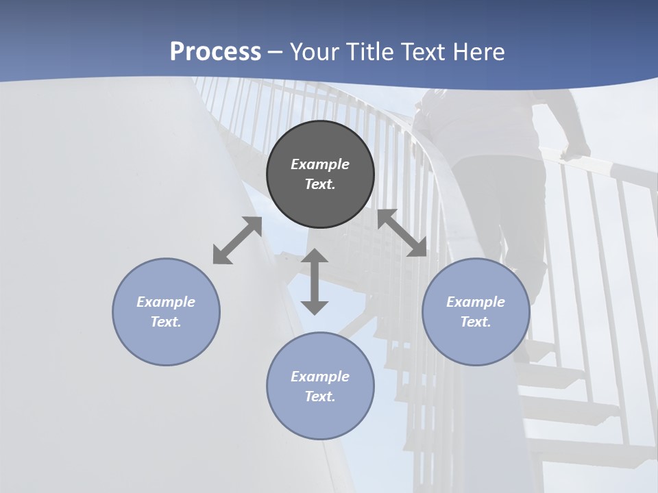 The Man Climbs The Stairs PowerPoint Template