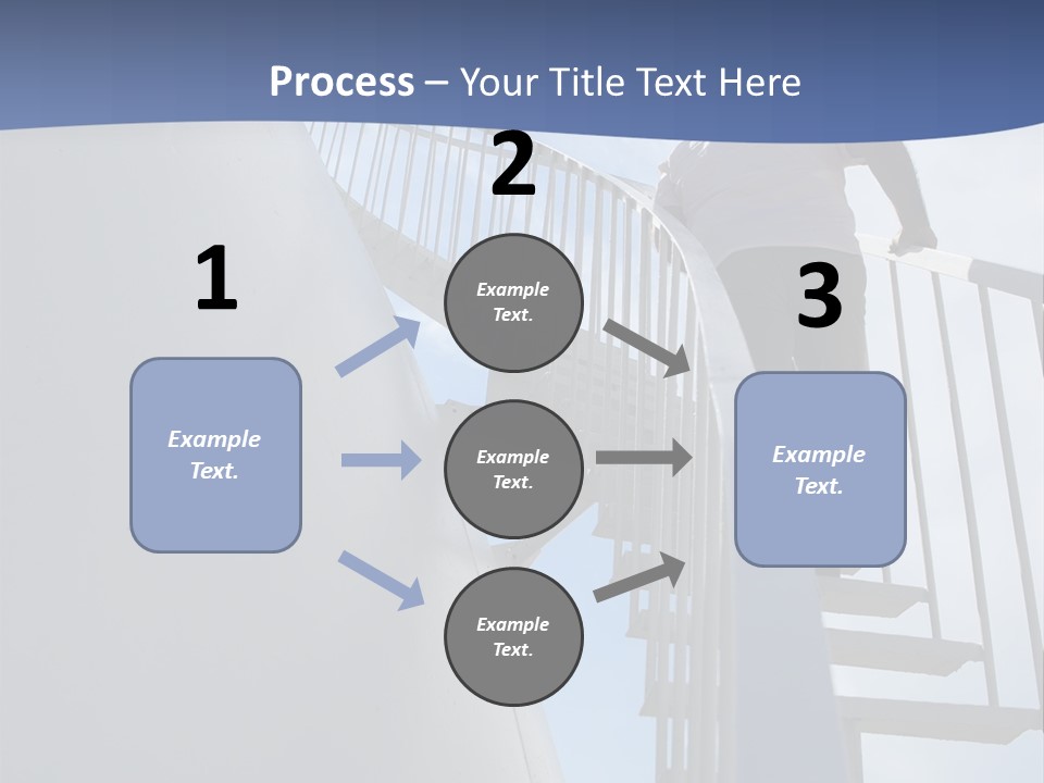 The Man Climbs The Stairs PowerPoint Template