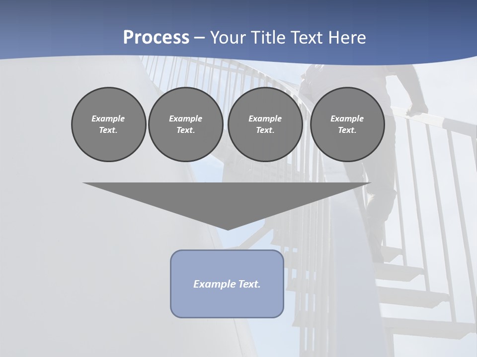 The Man Climbs The Stairs PowerPoint Template