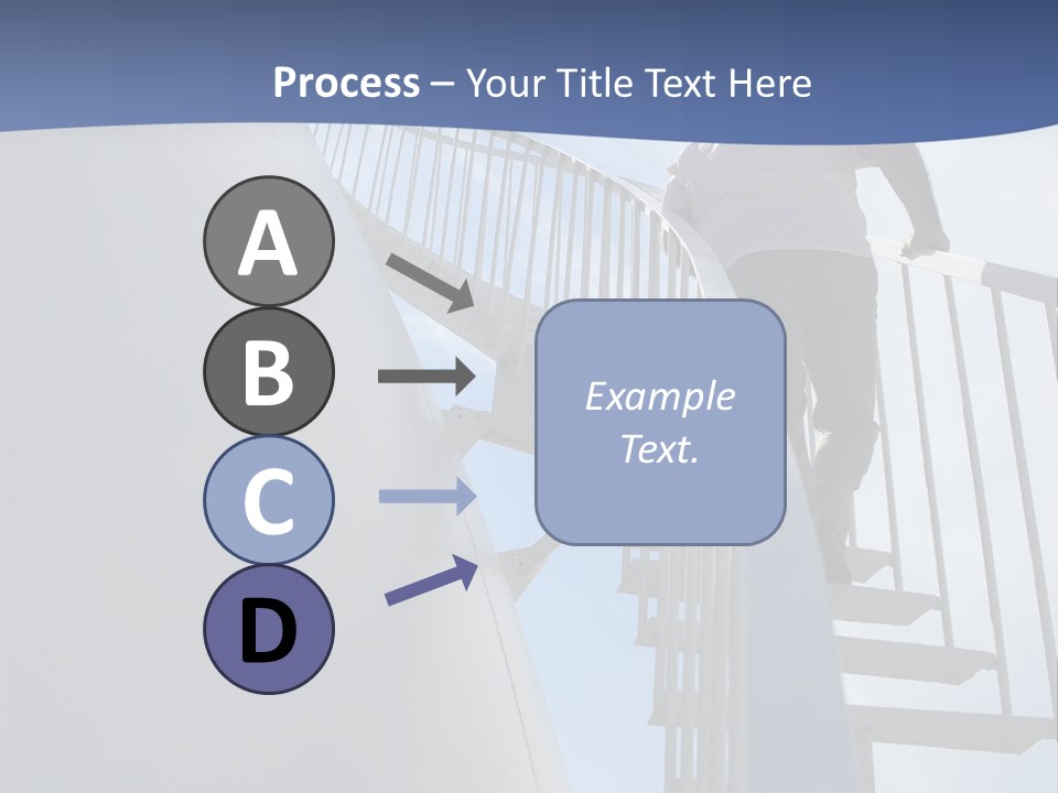 The Man Climbs The Stairs PowerPoint Template