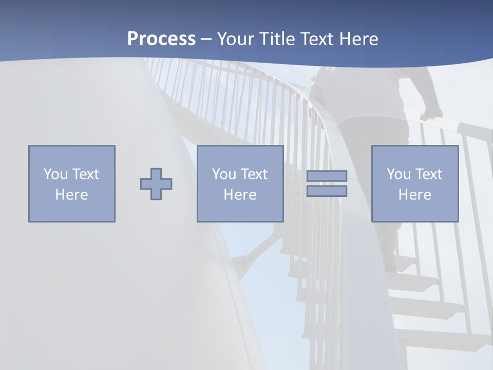 The Man Climbs The Stairs PowerPoint Template