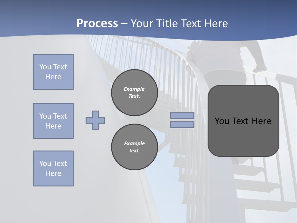 The Man Climbs The Stairs PowerPoint Template