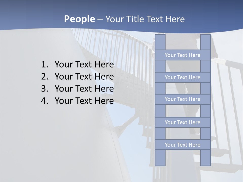 The Man Climbs The Stairs PowerPoint Template