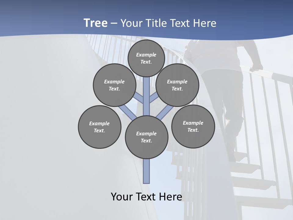 The Man Climbs The Stairs PowerPoint Template