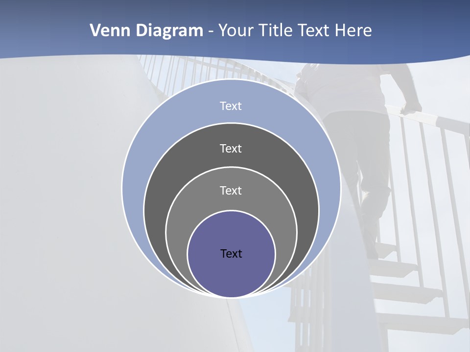 The Man Climbs The Stairs PowerPoint Template