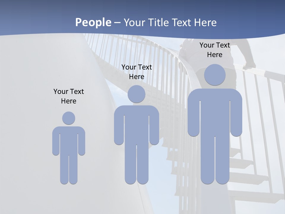 The Man Climbs The Stairs PowerPoint Template