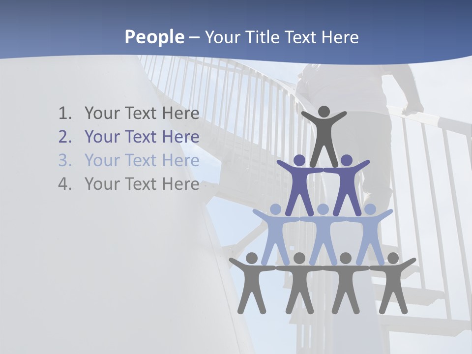 The Man Climbs The Stairs PowerPoint Template