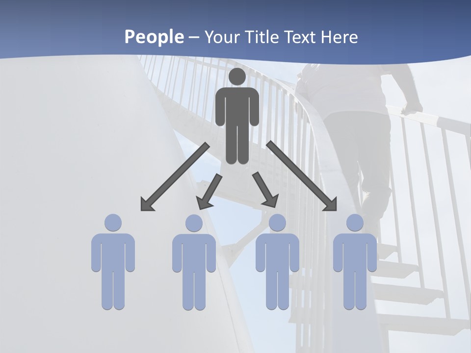 The Man Climbs The Stairs PowerPoint Template