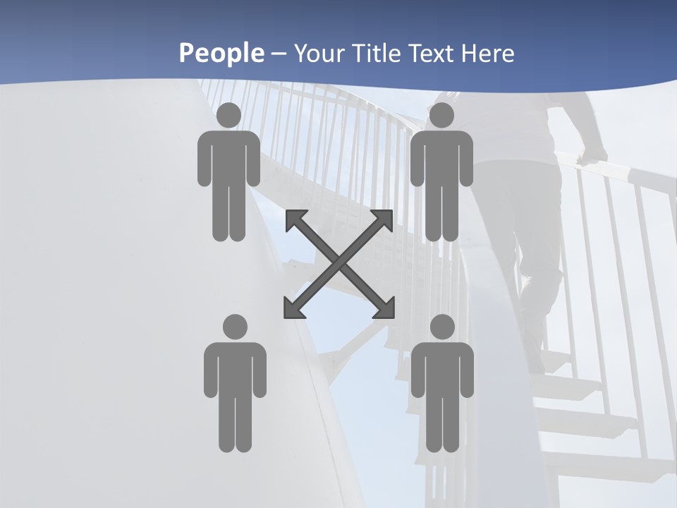 The Man Climbs The Stairs PowerPoint Template