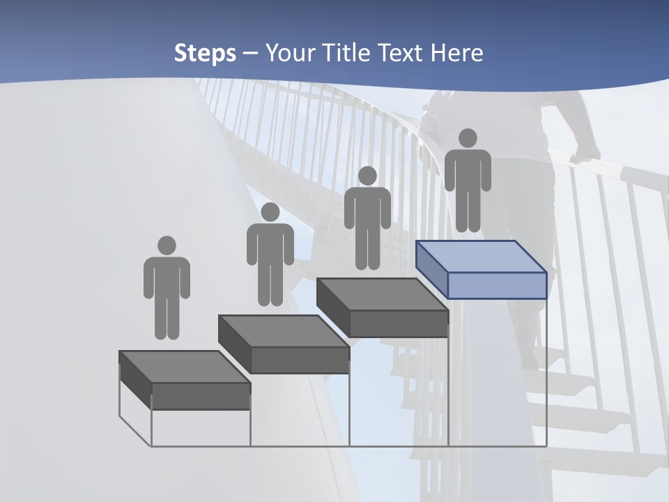 The Man Climbs The Stairs PowerPoint Template