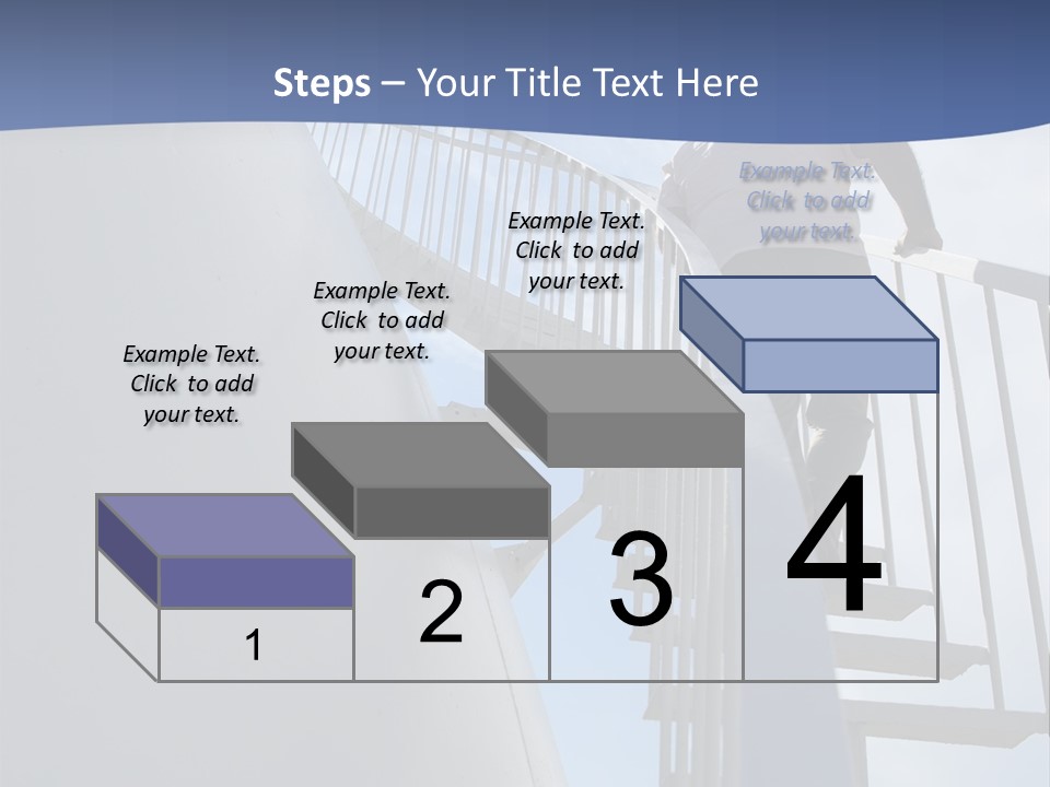 The Man Climbs The Stairs PowerPoint Template