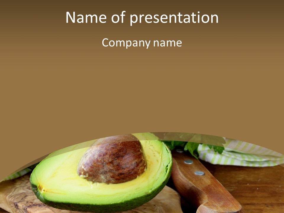 Half An Avocado PowerPoint Template