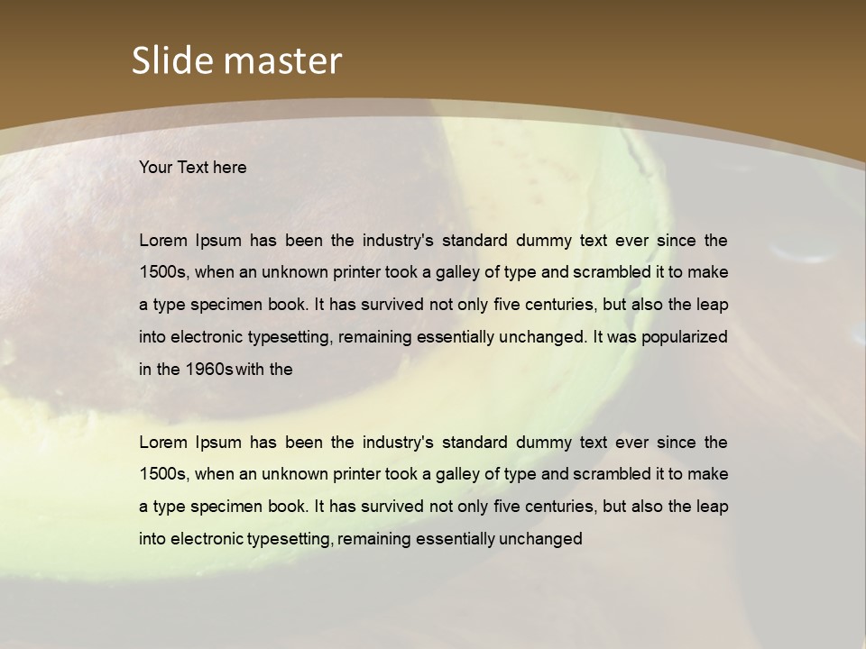 Half An Avocado PowerPoint Template