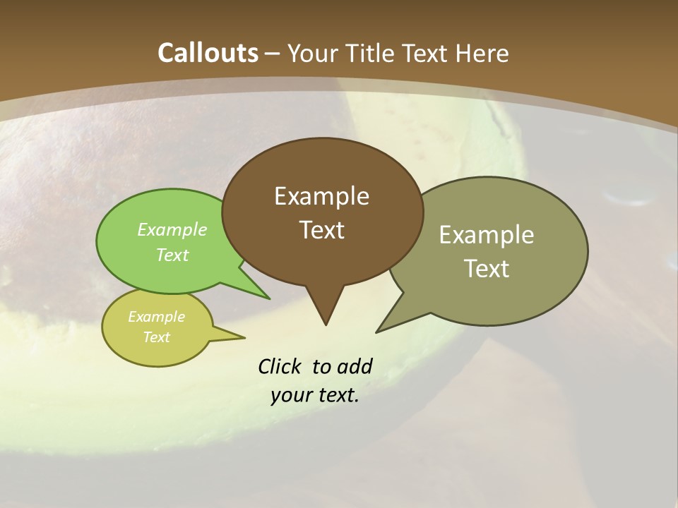 Half An Avocado PowerPoint Template