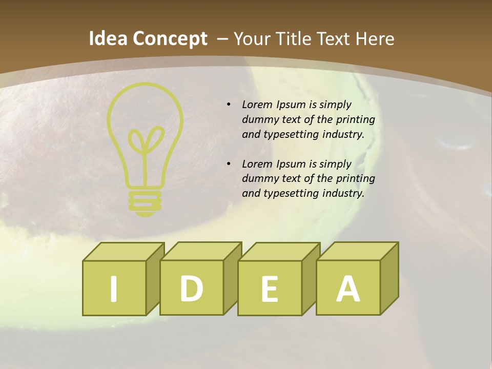 Half An Avocado PowerPoint Template