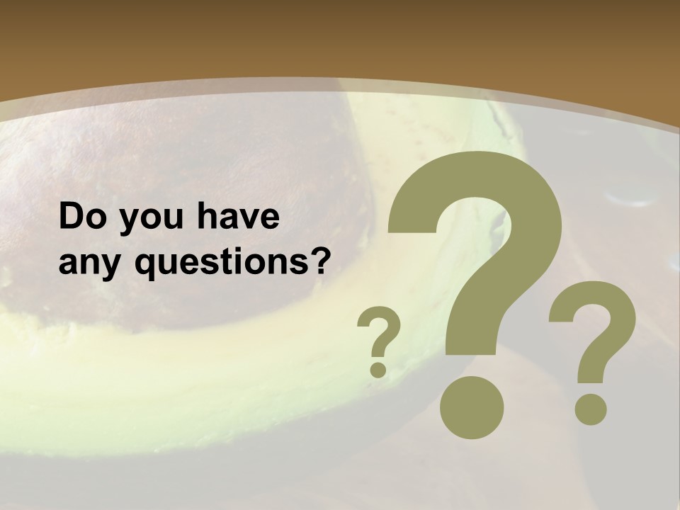 Half An Avocado PowerPoint Template