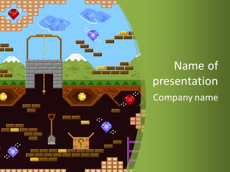 Dandy Mario Game PowerPoint Template