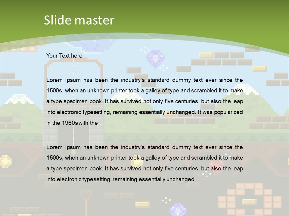 Dandy Mario Game PowerPoint Template
