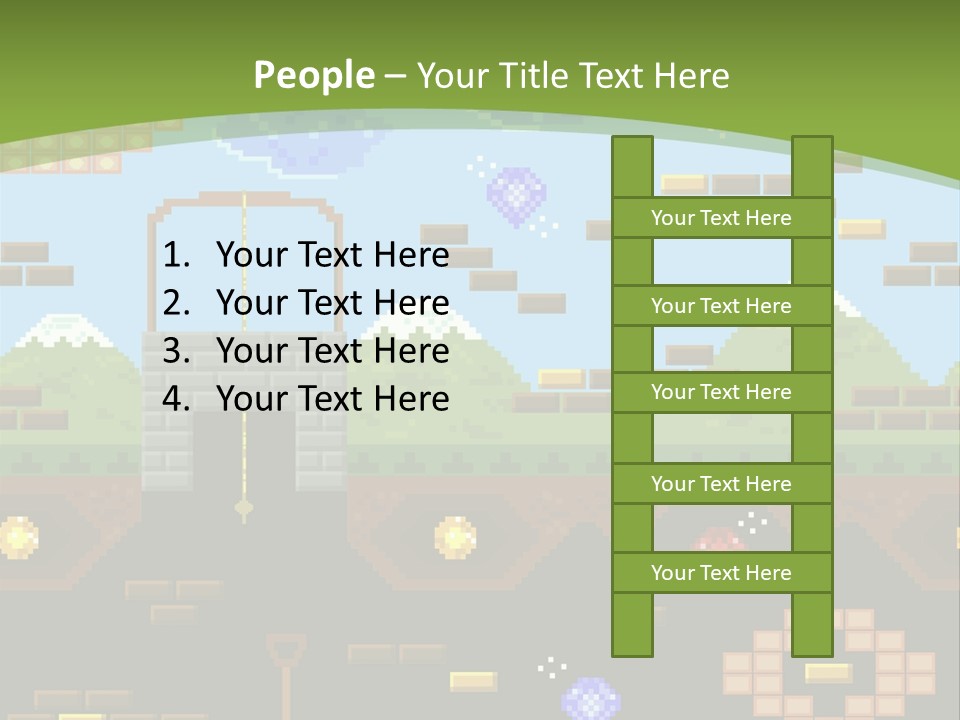 Dandy Mario Game PowerPoint Template