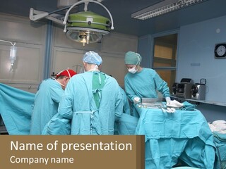 Doctors Perform The Operation PowerPoint Template