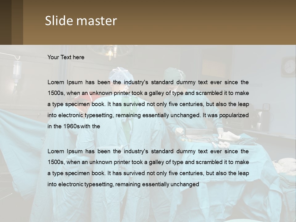 Doctors Perform The Operation PowerPoint Template